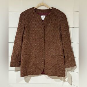 NEW Vintage 90s Liz Claiborne Wool Blend Blazer Size 8
